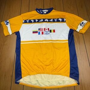 VTG Voler Mens 3XL Tour de France 100th Anniversary Cycling Jersey Yellow USA